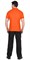 Рубашка-поло оранжевая короткие рукава с манжетом, пл.180 г/м2 - фото 64628