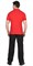 Рубашка-поло красная короткие рукава с манжетом, пл.180 г/м2 - фото 64633