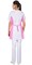 Блуза "СИРИУС-ЕВА" женская белая с розовым - фото 64850