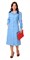 Халат женский с рельефами голубой СТ - фото 64962