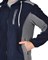 Куртка флисовая "СИРИУС-Техно" с капюшоном т.синияя с серым - фото 65200