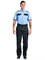 Рубашка охранника с коротким рукавом мужская, голубой - фото 6583