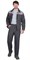 Костюм "СИРИУС-ФАВОРИТ-РОСС" куртка, брюки темно-серый со светло-серым и красным - фото 66954