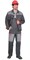 Костюм "СИРИУС-ФАВОРИТ-РОСС" куртка, п/к темно-серый со светло-серым и красным - фото 66963