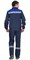Костюм "СИРИУС-МАСТЕР-РОСС" куртка короткая, брюки темно-синий с васильковым - фото 67054