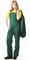 Костюм "СИРИУС-УДАРНИЦА" женский: куртка, п/комб. зелёный с жёлтым кантом (распродажа) - фото 67317