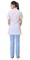 Костюм "СИРИУС-ЭВИТА" женский: блуза, брюки белый с голубым р. 120-124/158-164 - фото 67415