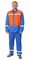 Костюм дорожника: куртка, брюки оранжевый с васильковым и СОП (распродажа) - фото 67426
