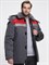 Куртка зимняя Бригада NEW (тк.Смесовая,210), т.серый/красный - фото 68474