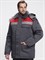 Куртка зимняя Бригада NEW (тк.Смесовая,210), т.серый/красный - фото 68475