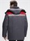 Куртка зимняя Бригада NEW (тк.Смесовая,210), т.серый/красный - фото 68476