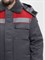 Куртка зимняя Бригада NEW (тк.Смесовая,210), т.серый/красный - фото 68479