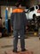 Костюм Аскет-1 (тк.Смесовая,210) брюки, т.серый/оранжевый - фото 68482