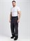 Костюм ИТР СОП UZ (тк.Саржа,250) брюки, т.серый/красный - фото 70739