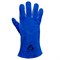 JWK601 Ferrus Frost Перчатки сварщика Jeta Safety с крагой из спилковой кожи, утепленные искусственным мехом, с дополнительной накладкой на ладони, цвет синий/серый - фото 76728