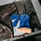 JWK601 Ferrus Frost Перчатки сварщика Jeta Safety с крагой из спилковой кожи, утепленные искусственным мехом, с дополнительной накладкой на ладони, цвет синий/серый - фото 76731