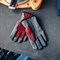 JLE625 Winter Motor Рабочие перчатки Jeta Safety трикотажные с утепленной подкладкой, ладонь из искусственной кожи, цвет красный/серый - фото 76878