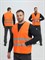 Жилет сигнальный ProfLineBase с пуговицами и карманами (тк.Полиэфир,100), оранжевый - фото 92167