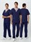 Костюм мужской Симпл-001 (тк.Смесовая,120) MedLine, т.синий/бежевый - фото 92420
