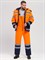 Костюм зимний для дорожника Ультра (тк.Смесовая,210) п/к, оранжевый/т.синий - фото 94604