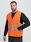 Жилет сигнальный ProfLineBase с пуговицами и карманами (тк.Полиэфир,100), оранжевый - фото 95499