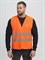 Жилет сигнальный ProfLineBase с пуговицами и карманами (тк.Полиэфир,100), оранжевый - фото 95501