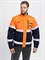 Куртка-трансформер сигнальная ProfLineSpecialist (тк.Смесовая МВО,240), оранжевый/т.синий - фото 96838