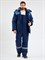 Костюм зимний Труженик-Ультра-2 СОП (тк.Смесовая,210) п/к, т.синий/васильковый - фото 98024