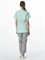 Костюм женский Симпл-001 (тк.Смесовая,120) MedLine, серый/мятный - фото 98898